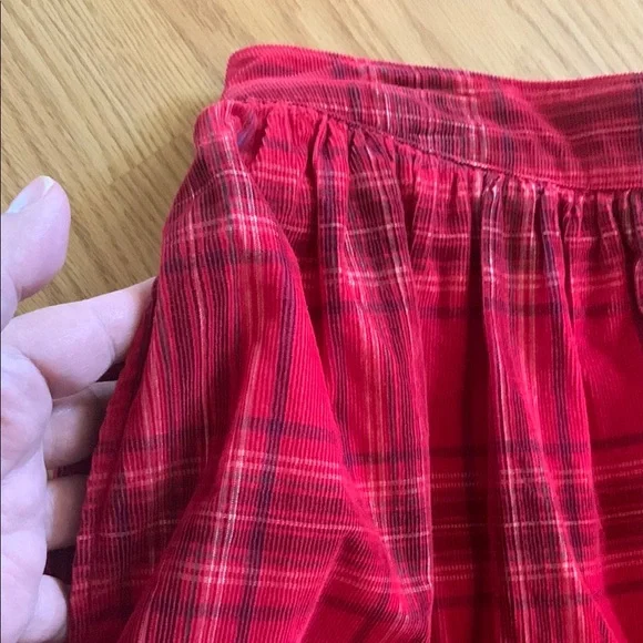 St. John's Bay NWT Womens Long Flared Skirt Red Plaid Cotton Women's - Picture 9 of 11